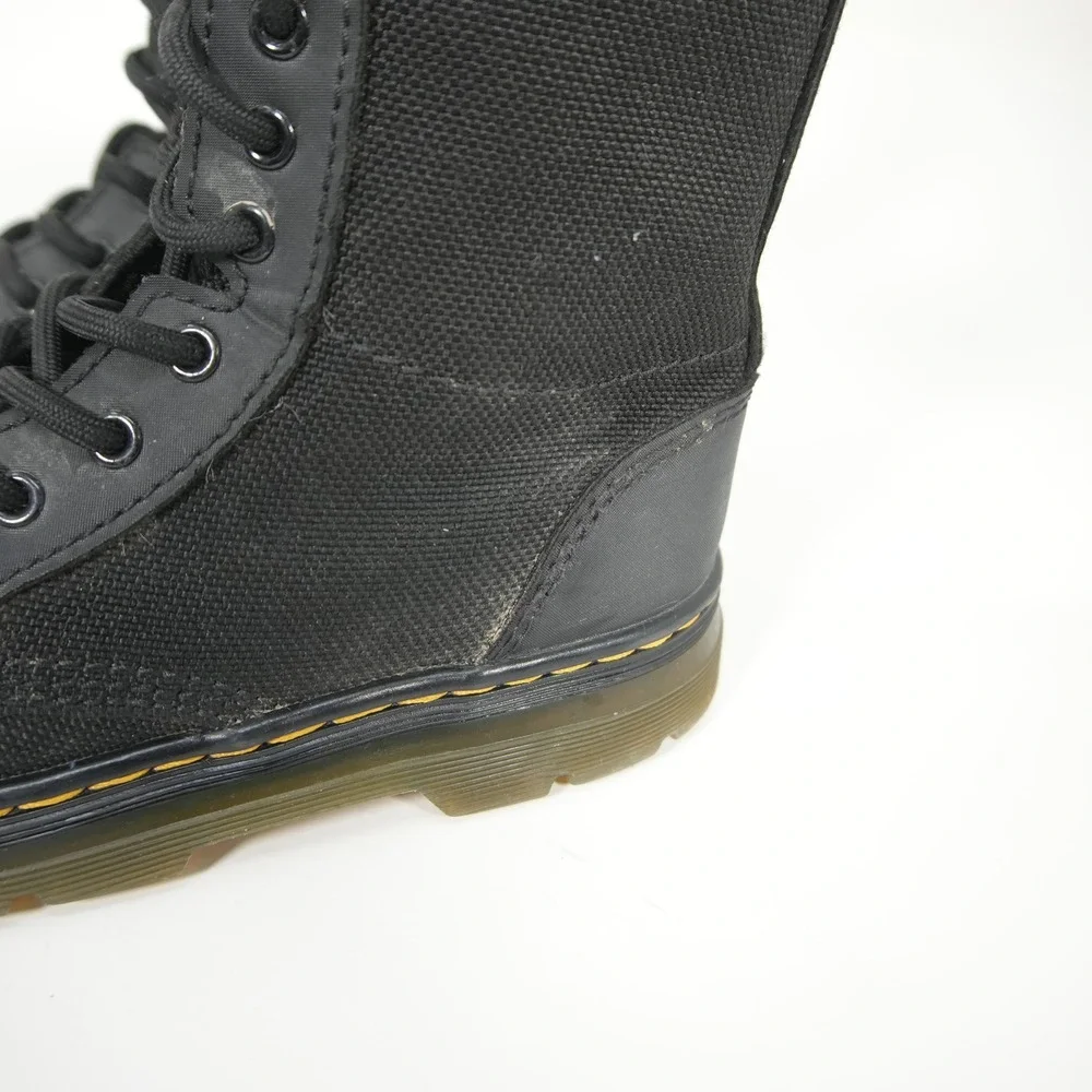 Dr. Martens Canvas Combs J JY004 Kids 13 Black Utility Combat Boots Side Zip